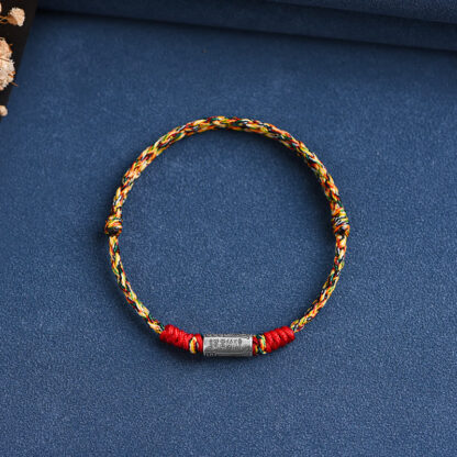 Handcrafted 925 Sterling Silver Everything Goes Well Design Protection Strength Bracelet Anklet - 图片 20