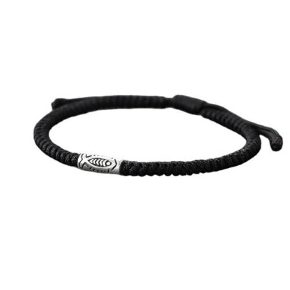 Tibet Koi Fish Wealth Black String Bracelet - 图片 9