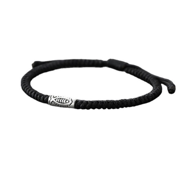 Tibet Koi Fish Wealth Black String Bracelet - 图片 9