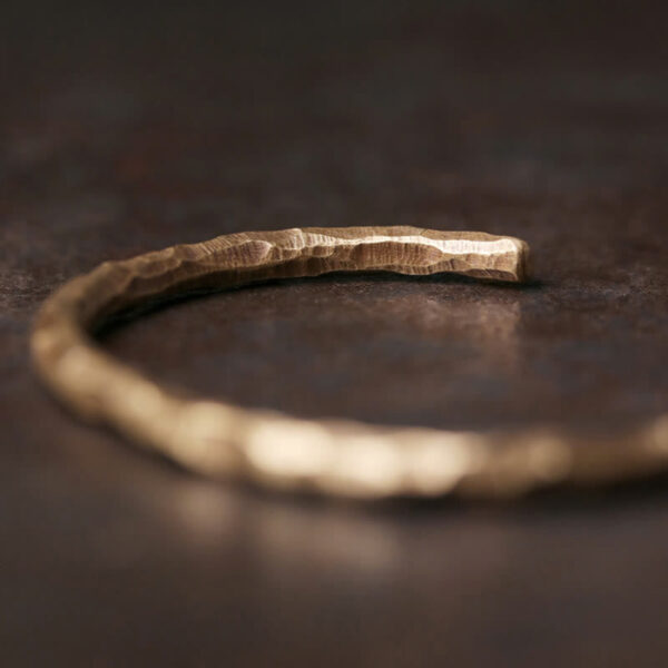 Buddha Stones Tibetan Bump Texture Copper Luck Cuff Bracelet Bangle - 图片 7