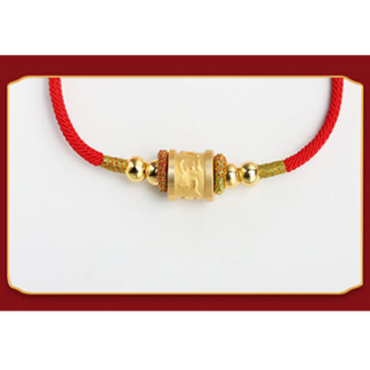 Buddha Stones 999 Sterling Silver Om Mani Padme Hum Luck Red String Bracelet - 图片 9