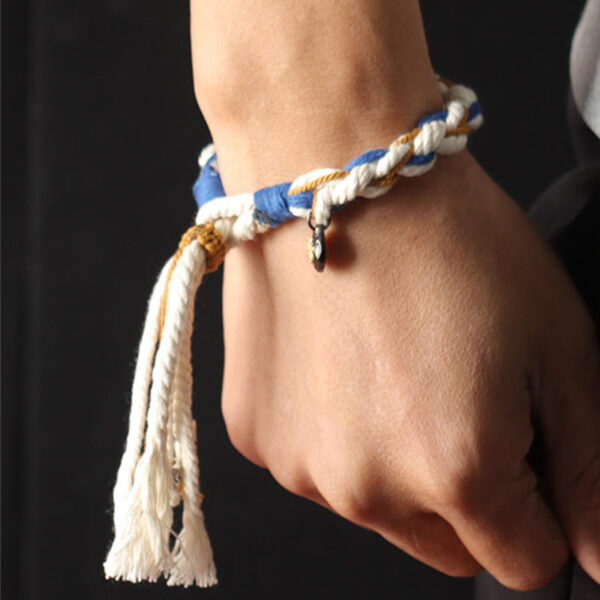Buddha Stones Tibet Zakiram Goddess of Wealth Thangka Handmade Luck Bracelet - 图片 15