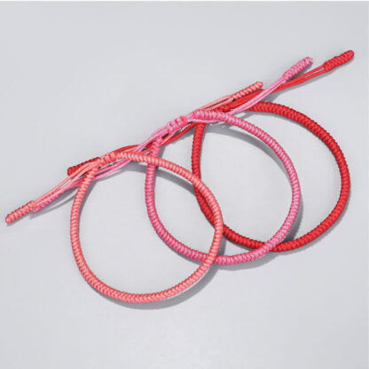 Buddha Stones Tibetan 3Pcs King Kong Knot Protection Braided Bracelet - 图片 4