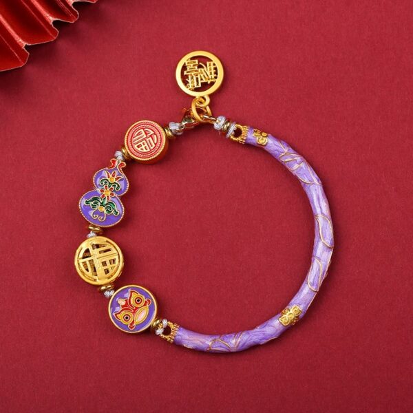 Buddha Stones Tibetan Gourd Fortune Happiness Lion Wealth Luck Bracelet - 图片 11