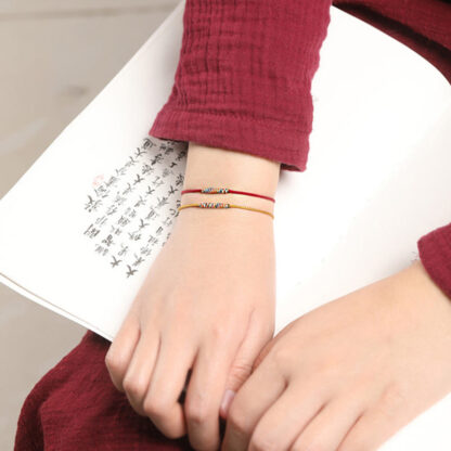 Tibetan Handmade Green Aventurine Luck Protection Braided Rope Bracelet - 图片 7
