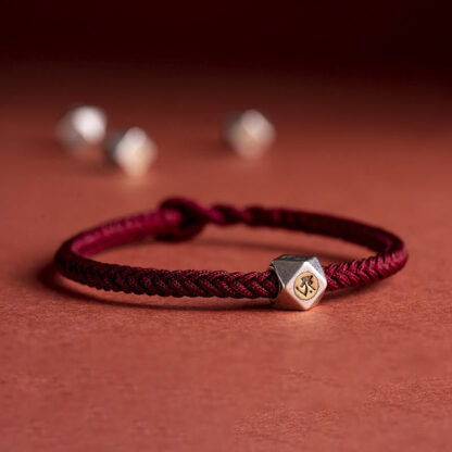 925 Sterling Silver Handmade Chinese Zodiac Natal Buddha Luck Protection Braided String Bracelet - 图片 6