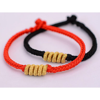 Buddha Stones Handmade Simple Design Chinese Knotting Luck Strength Braid String Bracelet - 图片 11