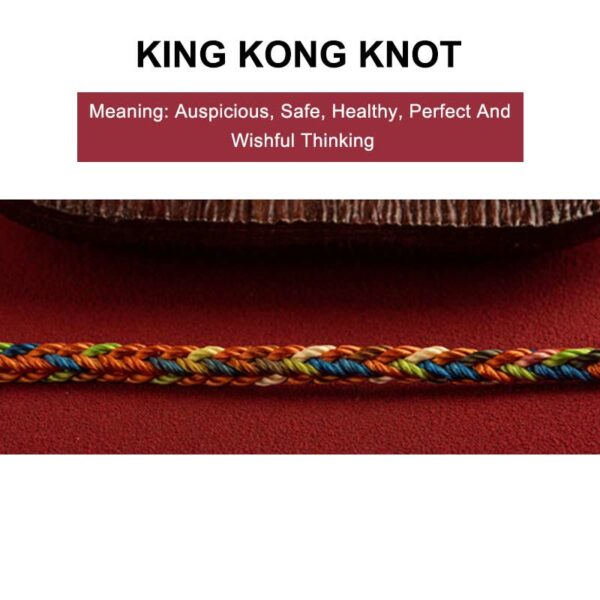 Buddha Stones 'May you be healthy and happy' Lucky Multicolored Bracelet - 图片 4
