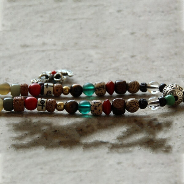 Buddha Stones Tibet 108 Mala Beads Nine Palaces Bagua Bodhi Seed Yak Bone Vajra Harmony Bracelet - 图片 7