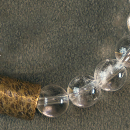 White Crystal Red Hematoid Quartz Gold Rutilated Quartz Purple Phantom Protection Bracelet - 图片 5