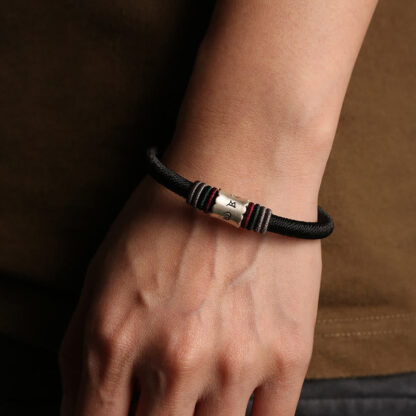 Buddha Stones 999 Sterling Silver Om Mani Padme Hum Peace Magnetic Buckle Bracelet - 图片 9