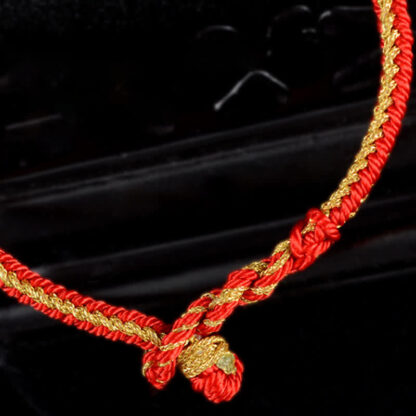 Buddha Stones 925 Sterling Silver Om Mani Padme Hum Prayer Wheel Luck Strength Red String Bracelet - 图片 3