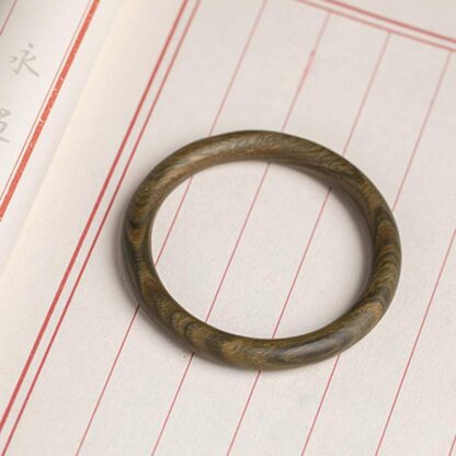 Buddha Stones Tibetan Small Leaf Red Sandalwood Ebony Green Sandalwood Protection Bracelet Bangle - 图片 23