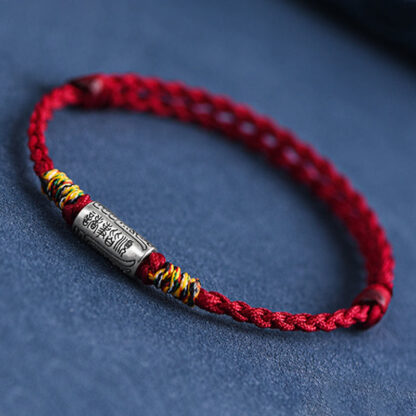 Handcrafted 925 Sterling Silver Everything Goes Well Design Protection Strength Bracelet Anklet - 图片 14