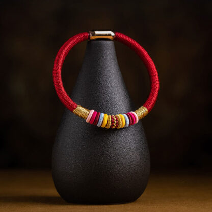 Tibetan Handmade King Kong Knot Protection Magnetic Buckle Braided Bracelet - 图片 7
