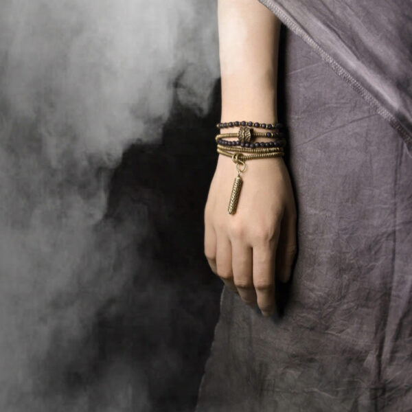 Vintage Lava Rock Copper Healing Multilayered Bracelet - 图片 9