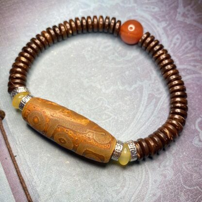 Buddha Stones Tibetan Nine-Eye Dzi Bead Wealth Bracelet - 图片 4