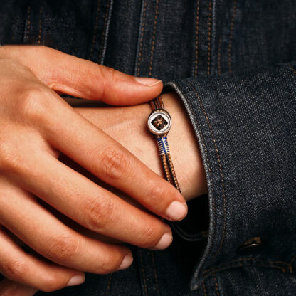 Buddha Stones  925 Sterling Silver Handmade Button Protection Weave String Bracelet - 图片 12