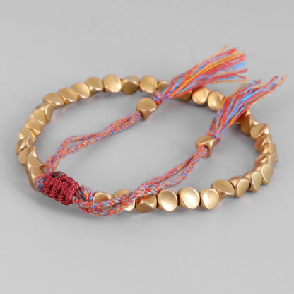 Tibetan Copper Beads Healing Luck Bracelet - 图片 11