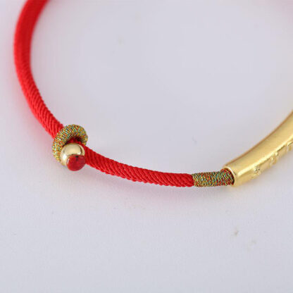 Buddha Stones Tibetan Buddhist Handmade Mani Mantra Lucky Red String Bracelet - 图片 9