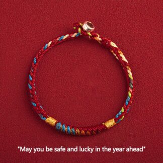Buddha Stones 'May You Be Safe And Lucky In The Year Ahead' Multicolored Bracelet