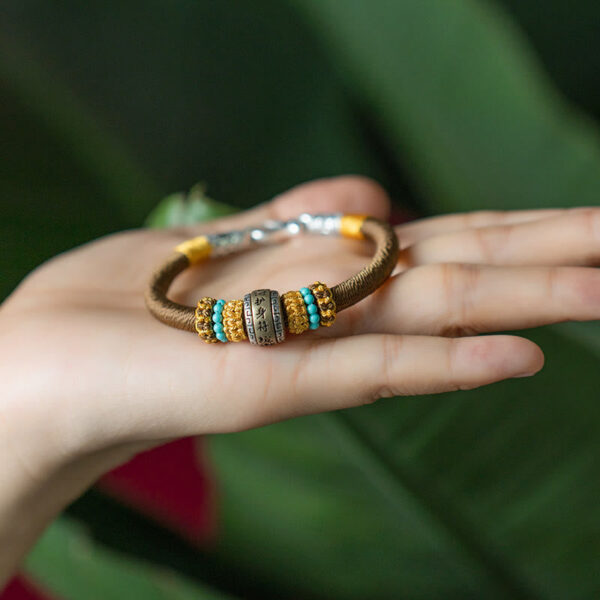 Handmade Tibetan Amulet King Kong Knot Luck Protection Braided Bracelet - 图片 10