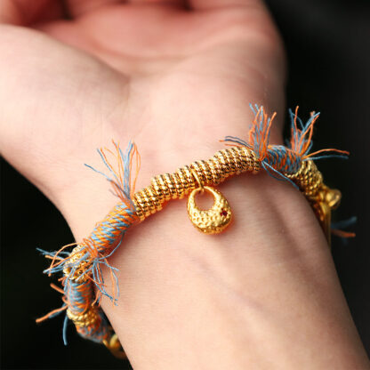 Handmade Tibetan Lucky Fortune Multicolored Rope Braid Bracelet - 图片 5