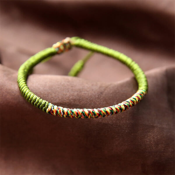 Buddha Stones Tibetan Handmade Multicolor King Kong Knot Luck Strength Braided Bracelet - 图片 9