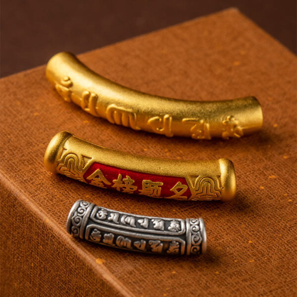 999 Sterling Silver Tibet Handmade Om Mani Padme Hum Fu Character TopRank Character Luck Braided Bracelet - 图片 16