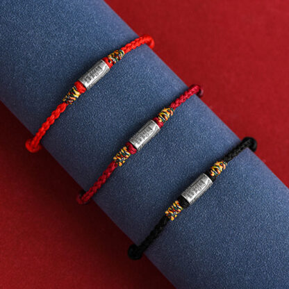 Handcrafted 925 Sterling Silver Everything Goes Well Design Protection Strength Bracelet Anklet - 图片 28