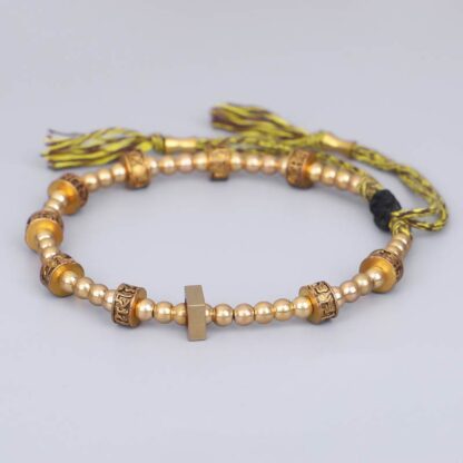 Buddha Stones Tibetan Curse Six True Words Wealth Bracelet - 图片 3