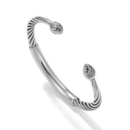 Buddha Stones Tibetan Om Mani Padme Hum Heart Sutra Purity Cuff Bracelet - 图片 12