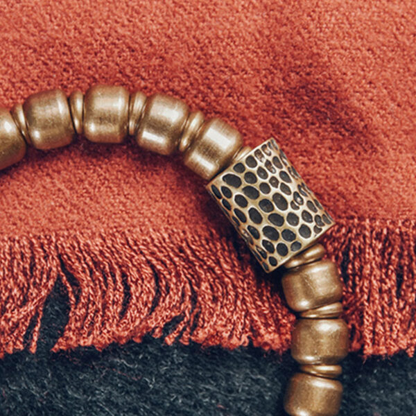Buddha Stones Tibetan Red Agate Green Agate Copper Confidence Fortune Bracelet - 图片 13