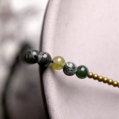 Buddha Stones Moss Agate Copper Lucky Multilayer Bracelet - 图片 3