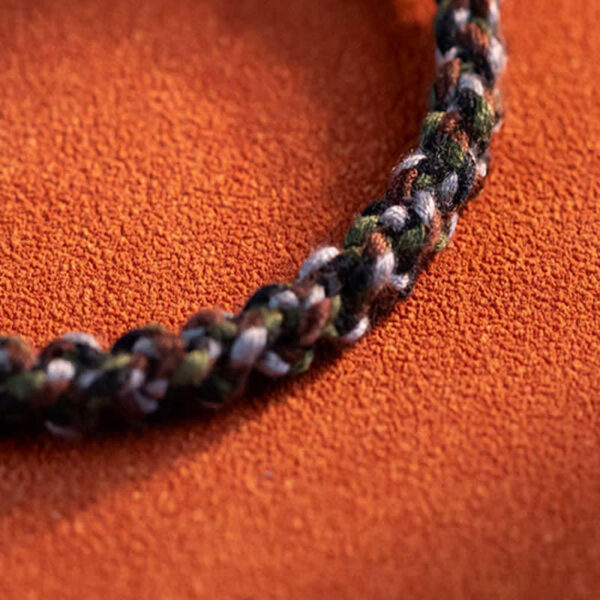 990 Sterling Silver Tibetan Handmade Amber Steelyard Weight Wish Protection Bracelet - 图片 12