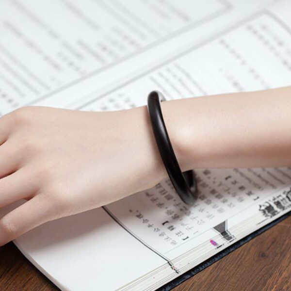 Buddha Stones Tibetan Small Leaf Red Sandalwood Ebony Green Sandalwood Protection Bracelet Bangle - 图片 17