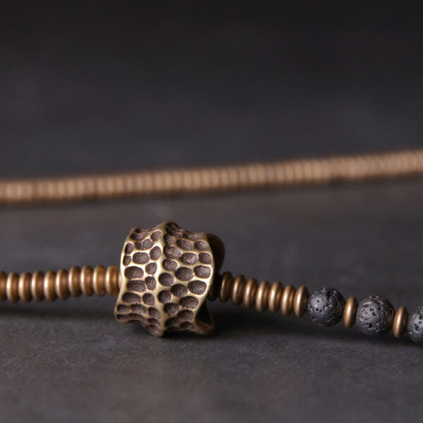 Vintage Lava Rock Copper Healing Multilayered Bracelet - 图片 5