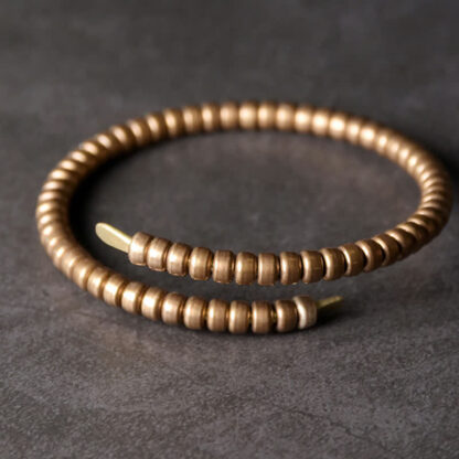 Buddha Stones Vintage Design Copper Balance Adjustable Cuff Bracelet - 图片 3