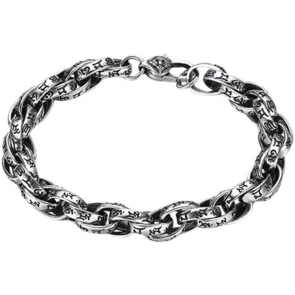 Tibetan Om Mani Padme Hum Carved Amulet Creativity Bracelet - 图片 5