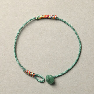 Tibetan Handmade Green Aventurine Luck Protection Braided Rope Bracelet