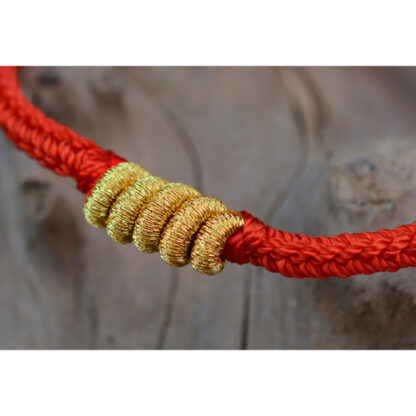 Buddha Stones Handmade Simple Design Chinese Knotting Luck Strength Braid String Bracelet - 图片 10