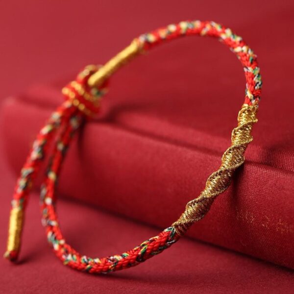 Buddha Stones Handmade Chinese Zodiac Natal Buddha Protection Strength Braided String Bracelet - 图片 4