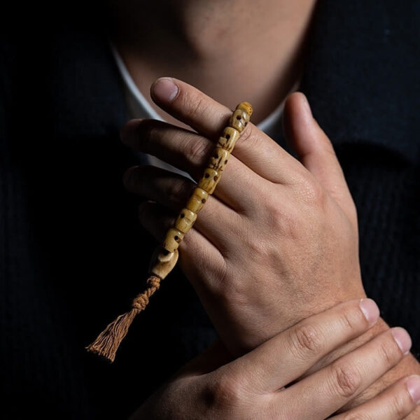 Tibetan Yak Bone The Lord Of The Corpse Forest Keep Away Evil Spirits Bracelet - 图片 17