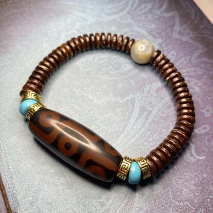 Buddha Stones Tibetan Nine-Eye Dzi Bead Wealth Bracelet - 图片 5