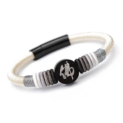 Buddha Stones Buddha Character Ebony Handcrafted Rope Bracelet - 图片 16