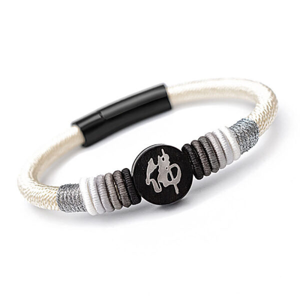 Buddha Stones Buddha Character Ebony Handcrafted Rope Bracelet - 图片 16