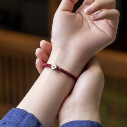 925 Sterling Silver Handmade Chinese Zodiac Natal Buddha Luck Protection Braided String Bracelet - 图片 7