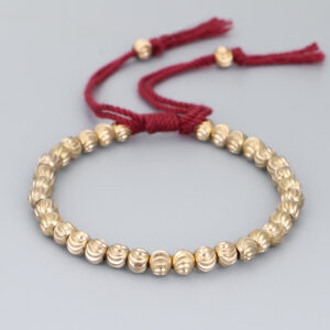 Tibetan Handmade Copper Bead Luck String Bracelet