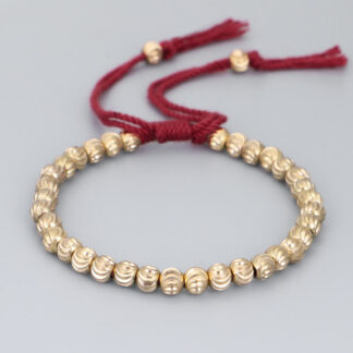 Tibetan Handmade Copper Bead Luck String Bracelet