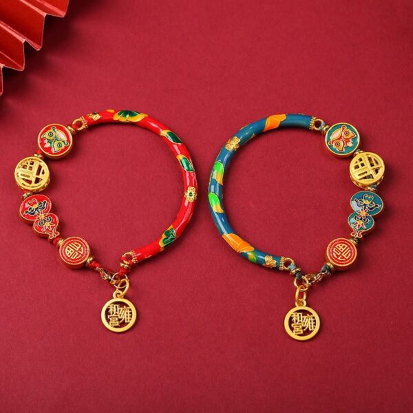 Buddha Stones Tibetan Gourd Fortune Happiness Lion Wealth Luck Bracelet - 图片 8